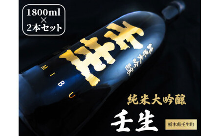 純米大吟醸 壬生 1,800ml 2本セット【化粧箱付】