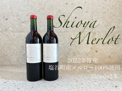 塩谷メルロー 2022 赤ワイン 750ml 2本セット