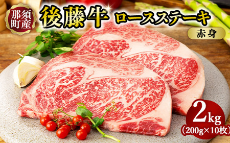 栃木県産那須の後藤牛ロースステーキ用　10枚 牛肉 国産 冷凍 ステーキ 那須町〔H-11〕