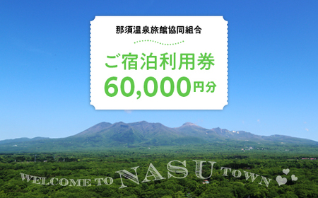 【年内発送 12/20迄受付】那須温泉旅館協同組合 ご宿泊利用券 60,000円分（3,000円×20枚）〔I-9〕｜宿泊 旅行 チケット 宿泊券 温泉 露天風呂 旅行券 ホテル 観光 国内旅行 那須 栃木県 那須町