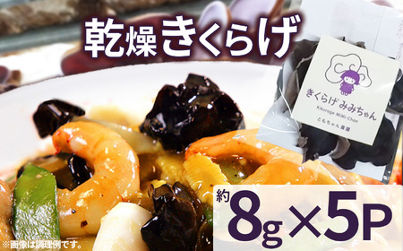 乾燥きくらげ 8g×5P ともちゃん農園| 乾燥きくらげ きくらげ 贈答用 乾燥 きくらげ 食物繊維 鉄分 カルシウム ビタミンD カリウム アミノ酸 高血圧予防 ふるさと 納税 栃木県 那珂川町 送料無料
