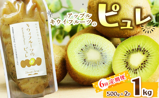【定期6回】アップルキウイフルーツのピュレ 1kg | 栃木県 那珂川町 送料無料