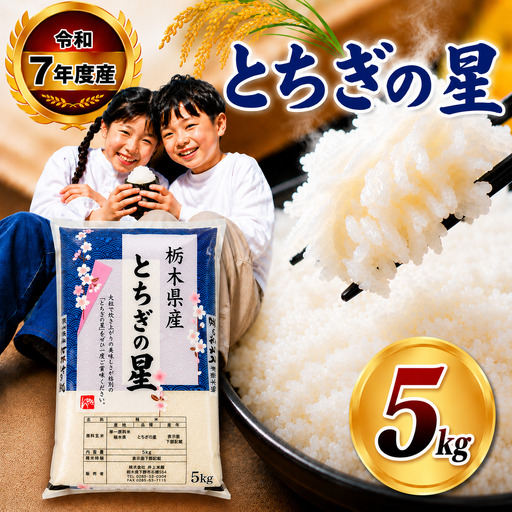 [栃木県共通返礼品]令和7年度産 栃木県産 とちぎの星 白米 5kg