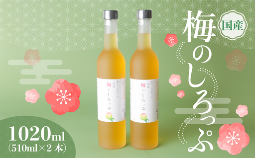 梅 シロップ 国産 梅のしろっぷ 2本セット