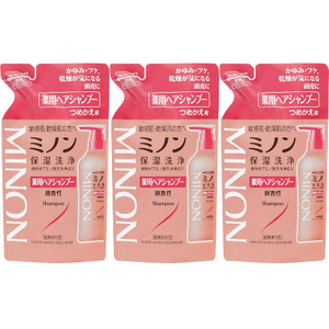 ミノン薬用ヘアシャンプー詰替用３個セット