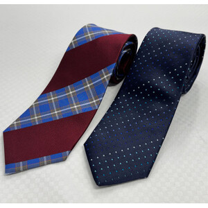 【数量限定】桐生織シルクネクタイ2本セット い【1593531】