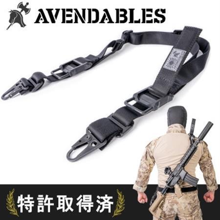 Avendables タクティカル スリングベルト デュアルアジャスター サバゲー 狩猟用 ブラック【1598577】