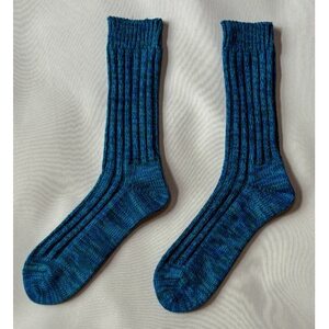 [ezu]someiro kutsushita /セルリアンブルー◆高級◆コーマ糸◆湿調作用