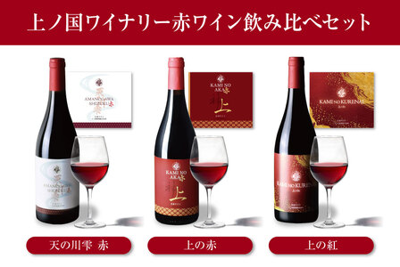 北海道上ノ国町 上ノ国ワイナリー赤ワイン飲み比べセット(上の赤 天の川雫赤 上の紅)