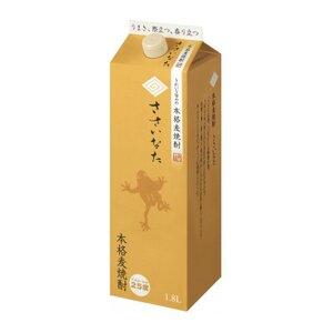 本格麦焼酎 ささいなた 25度 紙パック 1.8L×6本(1ケース)_酒・アルコール 麦焼酎 焼酎 _