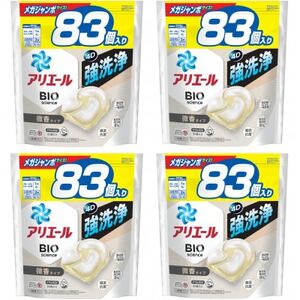 P＆G　アリエールジェルボールプロ　微香　つめかえメガジャンボサイズ(83個入) 4個セット【1553058】