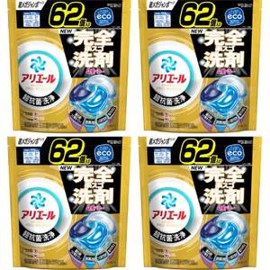 P&G アリエールジェルボールプロパワー つめかえ超メガジャンボサイズ(62個入り)×4個_雑貨・日用品 洗剤 日用品 _