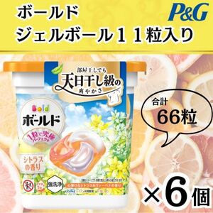 ボールド洗濯洗剤ジェルボール4D　心弾けるシトラス＆ヴァーべナの香り11粒入り×6個(合計66粒)_雑貨・日用品 洗剤 日用品 _【1610088】