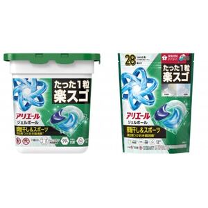 P＆G　アリエールジェルボール　部屋干し＆スポーツ　本体＆つめかえ用ハイパージャンボサイズセット【1685820】