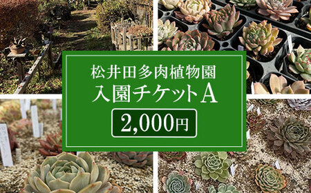 松井田多肉植物園チケットA(2,000円)