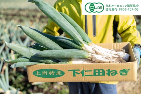 [有機JAS認証] オーガニック下仁田ネギ (4kg、20本程度)|数量限定 有機栽培 下仁田ねぎ 鍋 すき焼き 葱 殿様ねぎ 冬ギフト 贈答 御歳暮 お歳暮 かき揚げ 産地直送 甘楽町 先行予約 [0175]