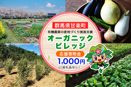 [返礼品なし] 群馬県甘楽町 オーガニックビレッジ 有機農業の産地づくり推進支援 応援寄附金千円 [0337]