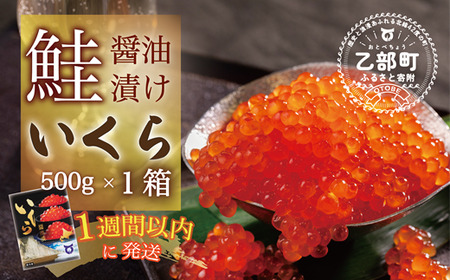 【数量限定 】＜いくら醤油漬　1パック（500ｇ）＞鮮度にこだわる「笹谷商店」の絶品の醤油タレで漬けたいくら（検索：イクラ 鮭いくら 鮭イクラ 醤油いくら 醤油イクラ いくら醤油漬け イクラ醤油漬け 醤油漬 いくら丼 秋鮭 国産 北海道産 北海道乙部町 日本海 冷凍 人気 訳あり 定額減税 使い道 ふるさと納税）