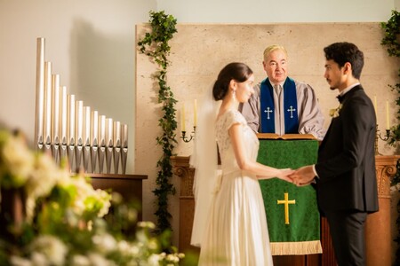 人前挙式(シビルウェディング)ドレス&タキシード(プリンセス衣装より) 記念写真(2ポーズ 紙台紙)・結婚証明証