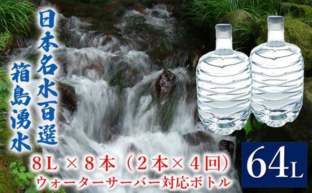 群馬の名水 箱島湧水 エア8L 計8本（2本×4回） ウォーターサーバー 対応ボトル 飲料 ドリンク 飲料類 水 ミネラルウォーター 名水 天然水 飲み物 産地直送 