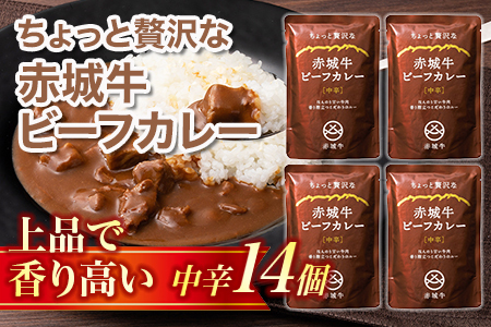 【ちょっと贅沢な】赤城牛ビーフカレー 中辛（14個）  カレー レトルト