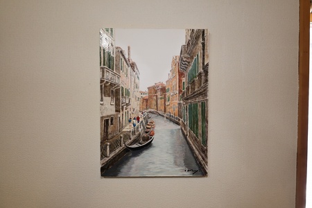 [ふるなび限定][塚越仁慈] 運河の昼下り(イタリア) P8号 FN-Limited-SP