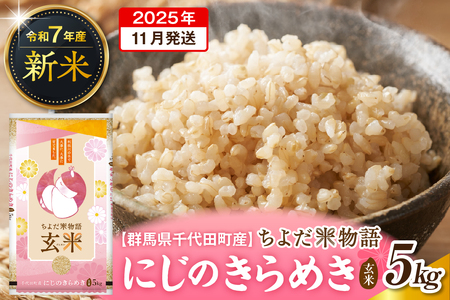 2025年11月より発送[令和7年度産]群馬県千代田町産 にじのきらめき 5kg×1袋 (玄米) 群馬県 千代田町