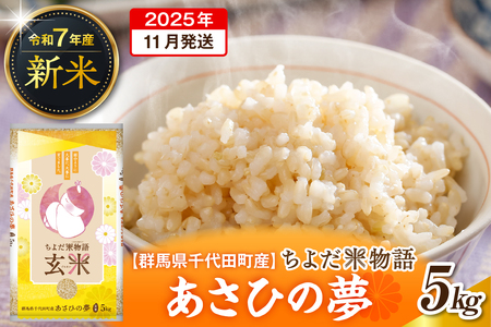 2025年11月発送[令和7年度産][ふるなび限定]群馬県千代田町産 あさひの夢 5kg×1袋 米 お米 (玄米) FN-Limited