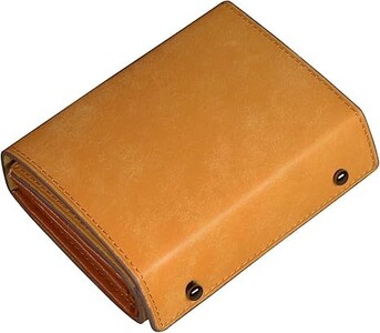 メンズ二つ折り財布 柑子色 [11100-1991]
