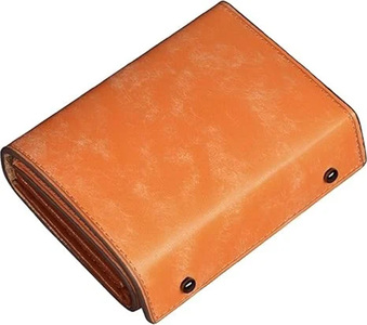 メンズ二つ折り財布 柿色 [11100-1992]