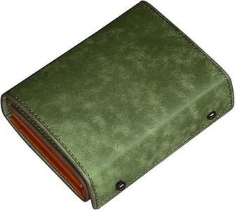 メンズ二つ折り財布 緑青色　【11100-1995】