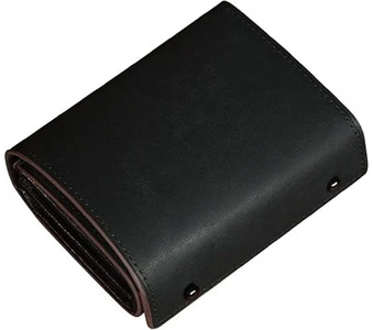 メンズ二つ折り財布 黒色 [11100-1998]