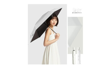 自動開閉折りたたみ傘 6本骨　オフホワイト　