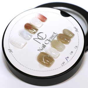 ネイルチップ ショート[月白]Lサイズ Antellijan大宮ネイルサロンのハンドメイド S2-L [11100-2109]