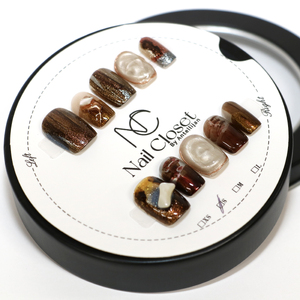 ネイルチップ ショート[宵焔]XSサイズ Antellijan大宮ネイルサロンのハンドメイド S3-XS [11100-2110]