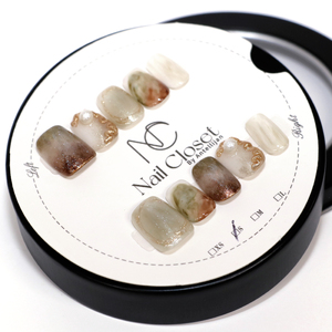 ネイルチップ ショート[玉響]XSサイズ Antellijan大宮ネイルサロンのハンドメイド S5-XS [11100-2118]