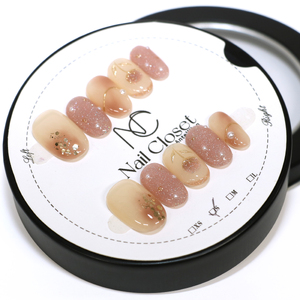 ネイルチップ ミディアム[桜果]Lサイズ Antellijan大宮ネイルサロンのハンドメイド M7-L [11100-2149]