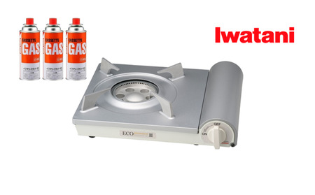 イワタニ カセットフー エコプレミアムIII カセットこんろ CBEPR-3 ホワイト+カセットガス3P [11100-1960]