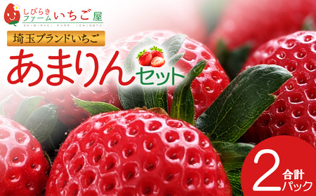 しびらきファームいちご屋のあまりん 2パックセット [11100-2658]