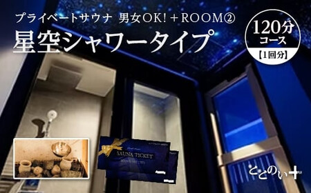 ととのい+(2名)男女OK!ROOM2 星空シャワータイプ 120分コース 1回分