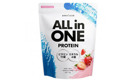 [ストロベリー味]AMBiQUE オールインワンプロテイン (1kg)