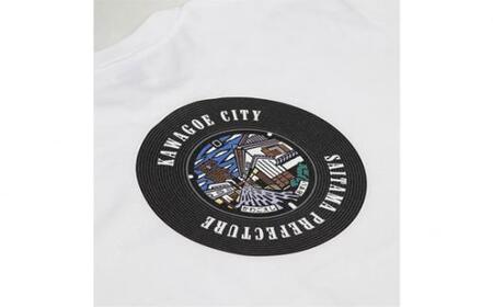 バックプリント 川越市 マンホールTシャツ(白・Lサイズ) / ファッション 服 埼玉県