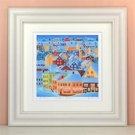 栗乃木ハルミ版画額装品「Sugar town」