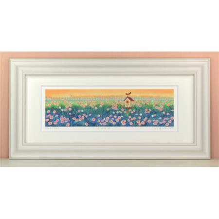 栗乃木ハルミ版画額装品「コスモス」【1423305】
