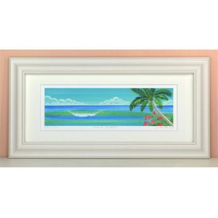 栗乃木ハルミ版画額装品「surf green」【1423313】