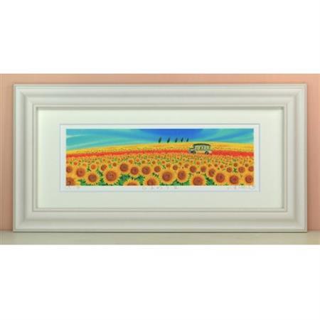 栗乃木ハルミ版画額装品「ひまわり2」【1334317】