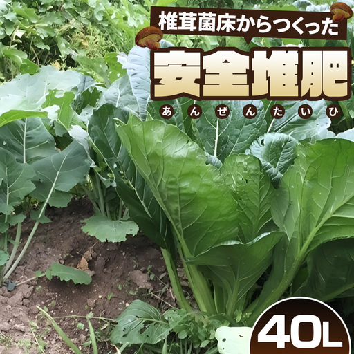 椎茸菌床からつくった安全堆肥 40L No.164
