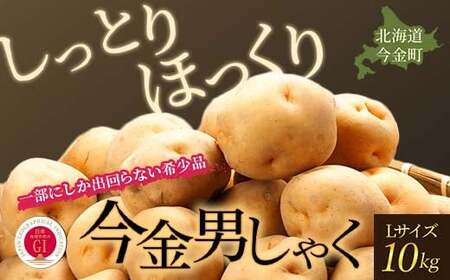 今金男しゃく(Lサイズ)約10kg[GI認証取得] じゃがいも 男爵 いも だんしゃく 野菜 幻 北海道 今金町 GI認証 Lサイズ 10kg じゃが芋 ジャガイモ 芋 食品 北海道 今金町 F21W-287