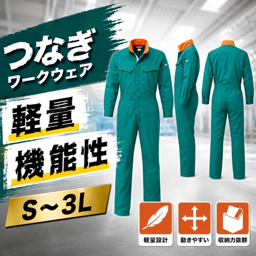 作業服 軽量 グリーン 作業着 軽い [作業服]