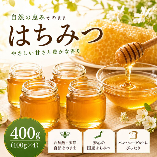 はちみつ 100g×4個 計400g 国産 [蜂蜜]